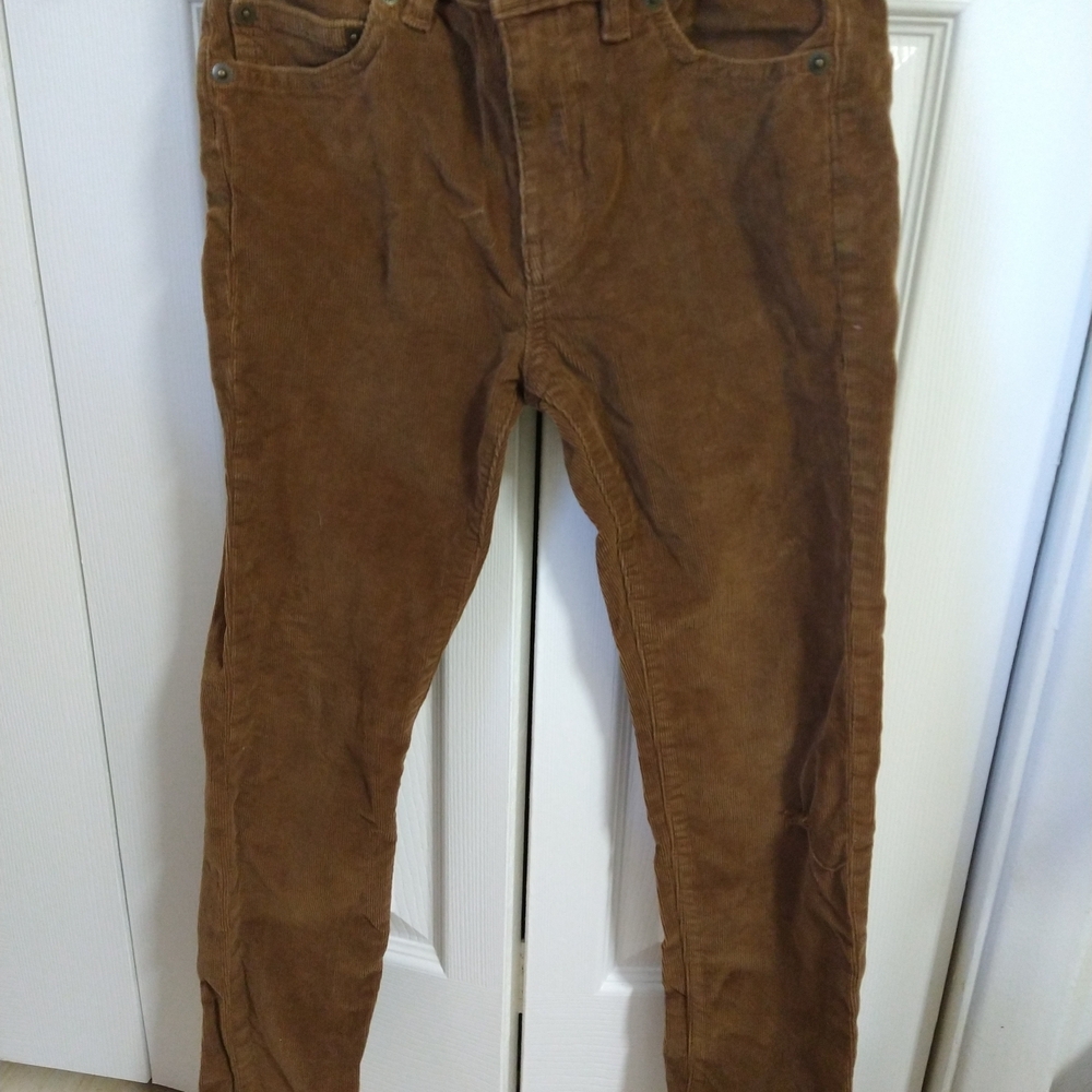 Kids Casual Brown Corduroy Pants